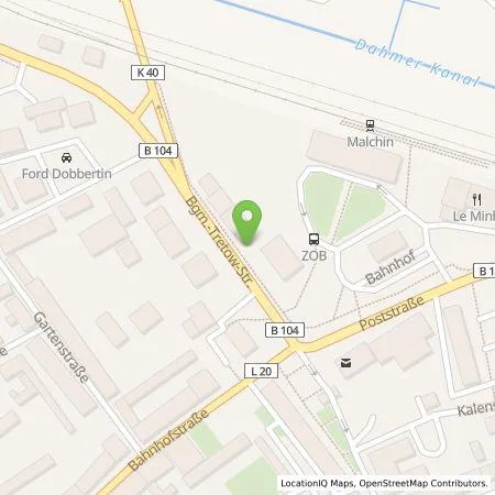 Standortübersicht der Tankstelle GP Joule Connect GmbH in 17139 Malchin