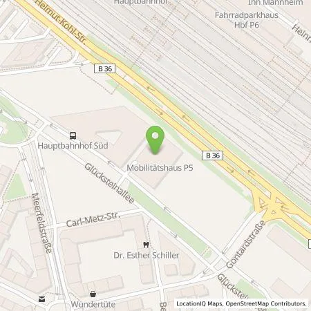 Standortübersicht der Tankstelle MVV Energie AG in 68163 Mannheim