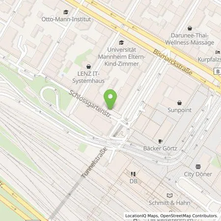 Standortübersicht der Tankstelle MVV Energie AG in 68161 Mannheim