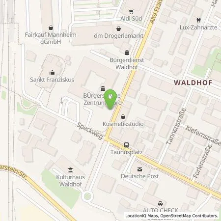 Standortübersicht der Tankstelle MVV Energie AG in 68305 Mannheim