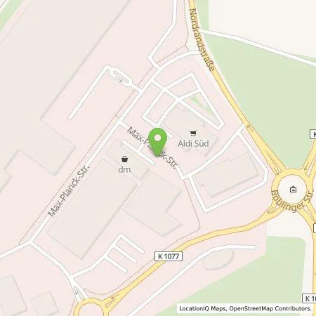 Standortübersicht der Tankstelle ALDI SÜD Immobilienverwaltungs-GmbH & Co. oHG in 71116 Gärtringen
