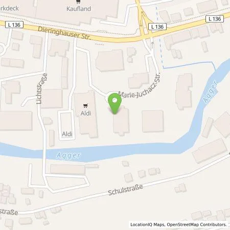 Standortübersicht der Tankstelle ALDI SÜD Immobilienverwaltungs-GmbH & Co. oHG in 51645 Gummersbach