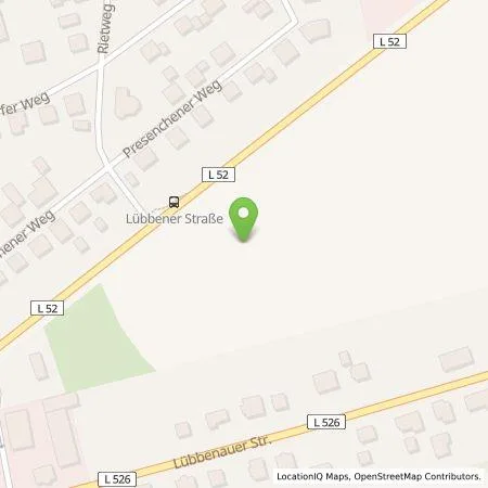 Standortübersicht der Tankstelle EnBW mobility+ AG und Co.KG in 15926 Luckau