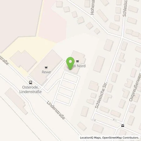 Standortübersicht der Tankstelle ALDI Nord Deutschland Stiftung & Co. KG in 37520 Osterode am Harz