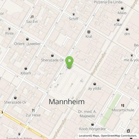 Standortübersicht der Tankstelle MVV Energie AG in 68159 Mannheim