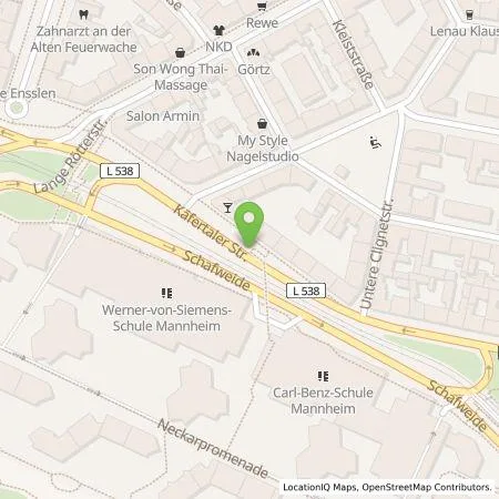 Standortübersicht der Tankstelle MVV Energie AG in 68167 Mannheim