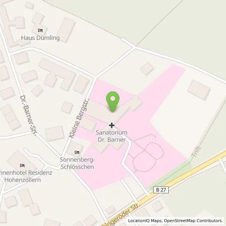 Standortübersicht der Tankstelle Klinik Dr. Barner gGmbH in 38700 Braunlage