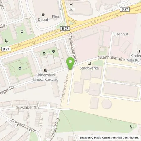 Standortübersicht der Tankstelle ecowerk e-charge GmbH in 72072 Tübingen