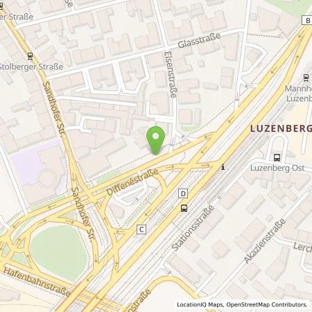 Standortübersicht der Tankstelle MVV Energie AG in 68305 Mannheim