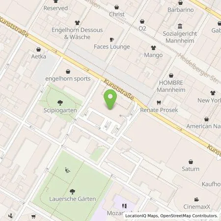 Standortübersicht der Tankstelle MVV Energie AG in 68161 Mannheim