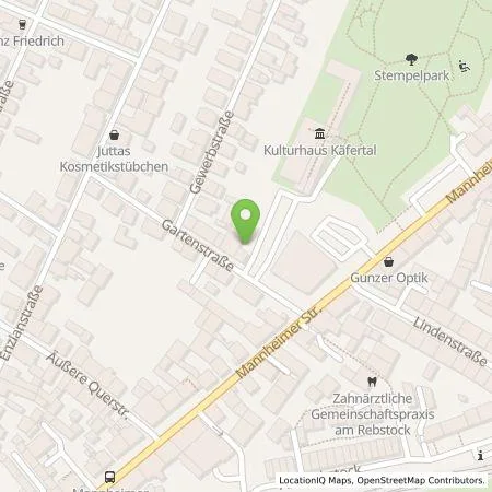 Standortübersicht der Tankstelle MVV Energie AG in 68309 Mannheim