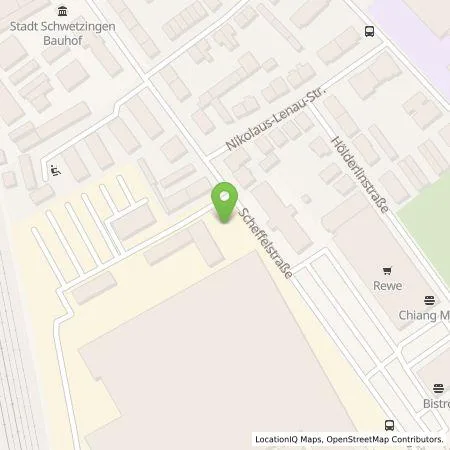 Standortübersicht der Tankstelle EnBW Ostwürttemberg DonauRies AG in 68723 Schwetzingen