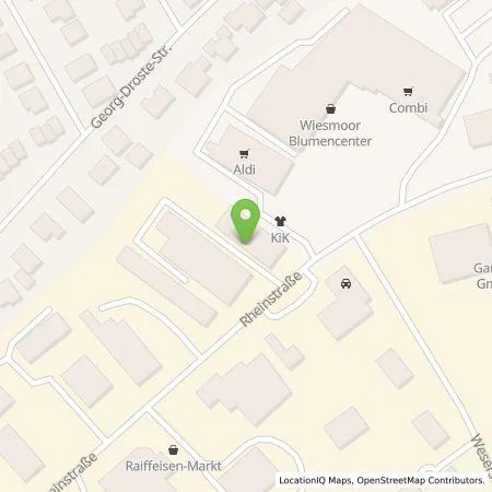 Standortübersicht der Tankstelle ALDI Nord Deutschland Stiftung & Co. KG in 26203 Wardenburg