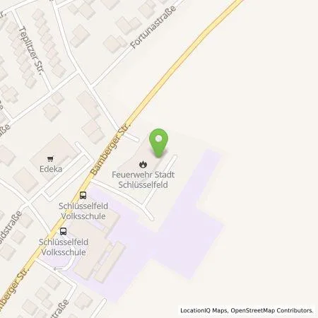 Standortübersicht der Tankstelle KBM Lebensmittelwelt GmbH in 96132 Schlüsselfeld