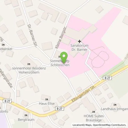 Standortübersicht der Tankstelle Klinik Dr. Barner gGmbH in 38700 Braunlage