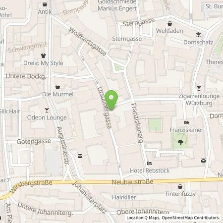 Standortübersicht der Tankstelle Stadtwerke Würzburg AG in 97070 Würzburg