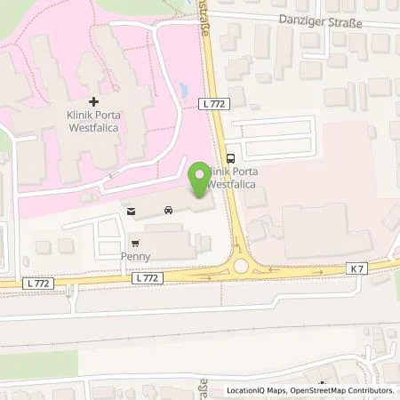 Standortübersicht der Tankstelle EnBW mobility+ AG und Co.KG in 32547 Bad Oeynhausen