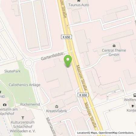 Standortübersicht der Tankstelle E.ON Drive GmbH in 65189 Wiesbaden