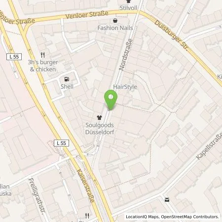 Standortübersicht der Tankstelle Sanitätshaus Peters e.K in 40477 Düsseldorf