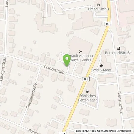 Standortübersicht der Tankstelle Autohaus Härtel GmbH in 29221 Celle