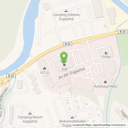 Standortübersicht der Tankstelle ALDI SÜD Immobilienverwaltungs-GmbH & Co. oHG in 82491 Grainau