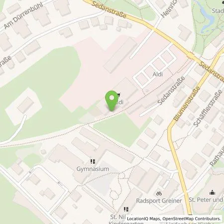 Standortübersicht der Tankstelle ALDI SÜD Immobilienverwaltungs-GmbH & Co. oHG in 88161 Lindenberg i. Allgäu
