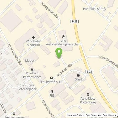 Standortübersicht der Tankstelle Team-Emobility GmbH in 72108 Rottenburg