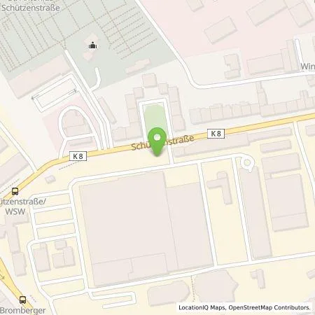 Standortübersicht der Tankstelle WSW Energie & Wasser AG in 42281 Wuppertal