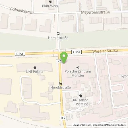 Standortübersicht der Tankstelle Knubel GmbH & Co. KG in 48163 Münster