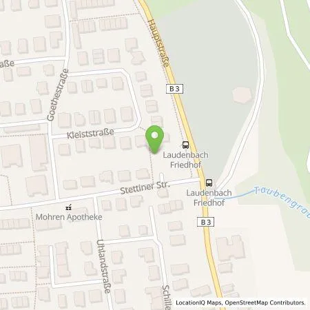 Standortübersicht der Tankstelle Stadtwerke Weinheim GmbH in 69514 Laudenbach