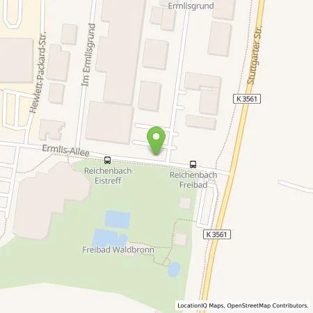 Standortübersicht der Tankstelle EnBW Ostwürttemberg DonauRies AG in 76337 Waldbronn