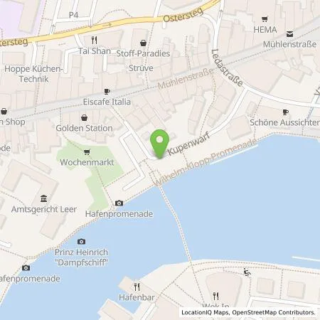 Standortübersicht der Tankstelle EWE Go GmbH in 26789 Leer (Ostfriesland)