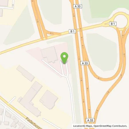 Standortübersicht der Tankstelle EWE Go GmbH in 33104 Paderborn