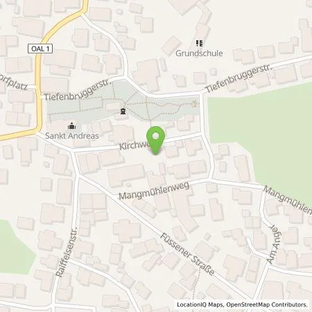 Standortübersicht der Tankstelle Allgäuer Überlandwerk GmbH in 87672 Roßhaupten