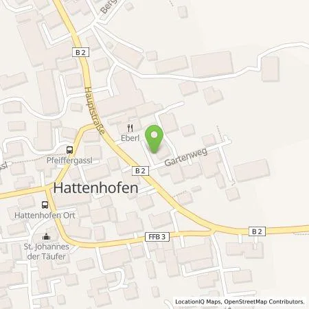 Standortübersicht der Tankstelle Energie Südbayern GmbH in 82285 Hattenhofen