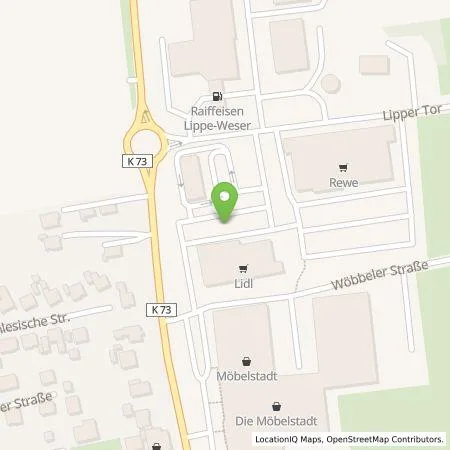 Standortübersicht der Tankstelle Lidl Dienstleistung GmbH & Co. KG in 32839 Steinheim