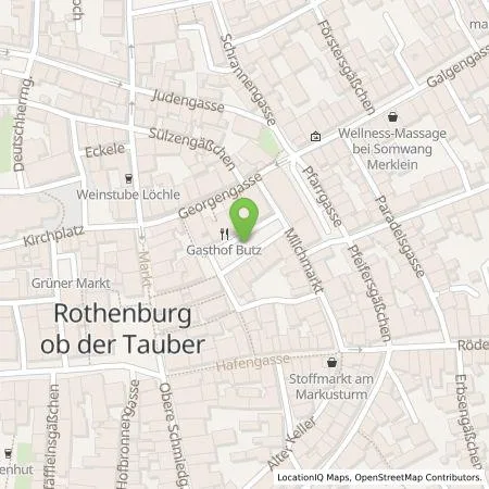 Standortübersicht der Tankstelle SWR Energie . Service . Bau GmbH in 91541 Rothenburg ob der Tauber