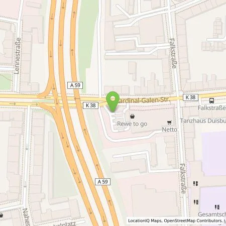 Standortübersicht der Tankstelle BP Europa SE in 47058 Duisburg