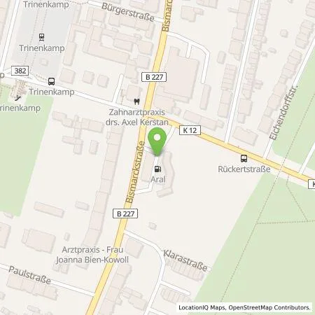 Standortübersicht der Tankstelle BP Europa SE in 45889 Gelsenkirchen