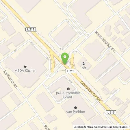 Standortübersicht der Tankstelle NEW Niederrhein Energie und Wasser GmbH in 40764 Langenfeld