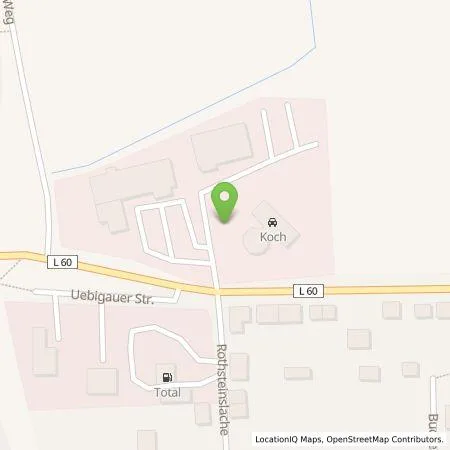 Standortübersicht der Tankstelle Autohaus Koch GmbH in 04895 Falkenberg/Elster