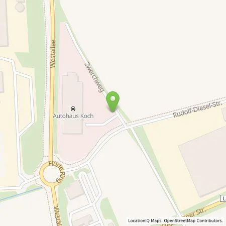 Standortübersicht der Tankstelle Autohaus Koch GmbH in 74613 Öhringen