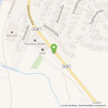 Standortübersicht der Tankstelle Autohaus Müller GmbH in 73098 Rechberghausen