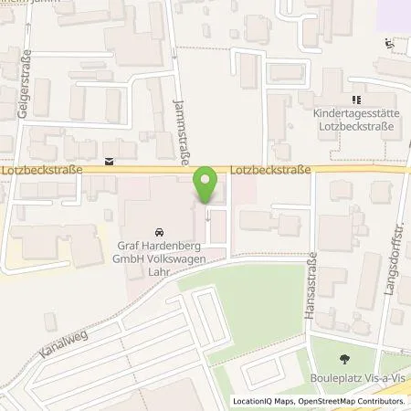 Standortübersicht der Tankstelle Graf Hardenberg GmbH & Co. KG in 77933 Lahr/Schwarzwald