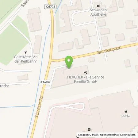 Standortübersicht der Tankstelle HERCHER Die Service Familie GmbH in 08056 Zwickau