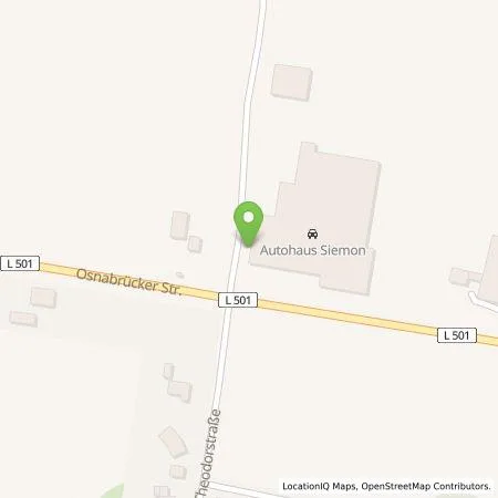 Standortübersicht der Tankstelle Siemon GmbH in 49479 Ibbenbüren