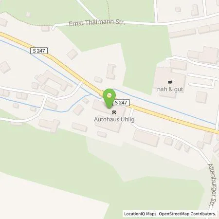 Standortübersicht der Tankstelle AH Uhlig in 09328 Lunzenau