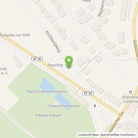 Standortübersicht der Tankstelle Stadtwerke Würzburg AG in 97332 Volkach