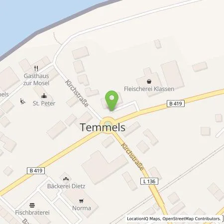 Standortübersicht der Tankstelle SWT Anstalt des öffentlichen Rechts der Stadt Trier in 54441 Temmels