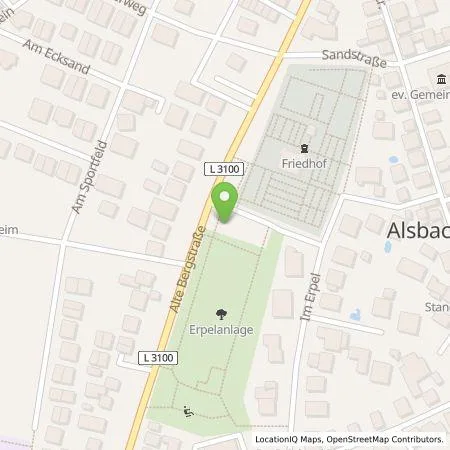 Standortübersicht der Tankstelle Gruppen-Gas- und Elektrizitätswerk Bergstraße AG in 64665 Alsbach-Hähnlein